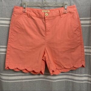 CARIBBEAN JOE / Scalloped Hem Shorts Size 10